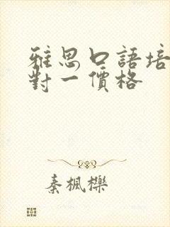 雅思口语培训一对一价格