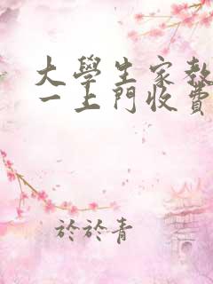 大学生家教一对一上门收费