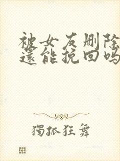 被女友删除微信还能挽回吗