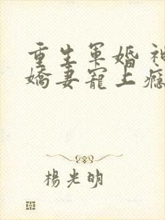 重生军婚 神医娇妻宠上瘾