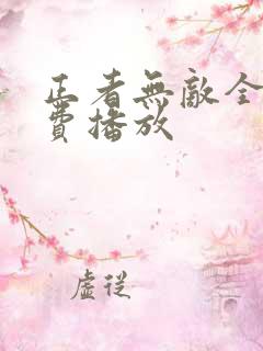 正者无敌全集免费播放