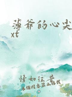 薄爷的心尖宠txt