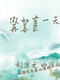 假如有一天我不再善良