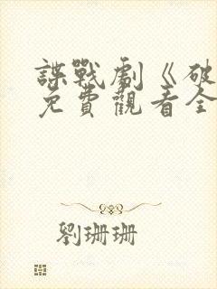 谍战剧《破绽》免费观看全集