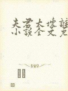 夫君太坏谁的错小说全文免费阅读