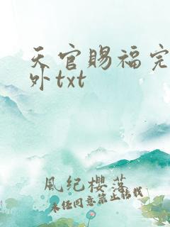 天官赐福完整番外txt
