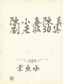 陈小春陈真电视剧老版30集免费观看