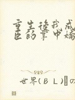 重生后我成了权臣的掌中娇看