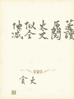 他似火原著无删减全文阅读