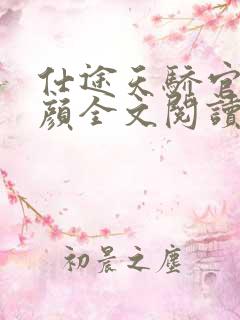 仕途天骄官路红颜全文阅读免费