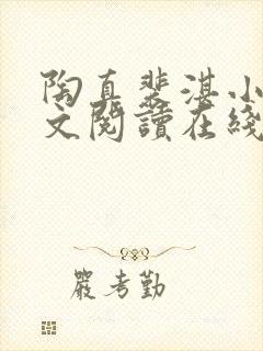 陶真裴湛小说全文阅读在线