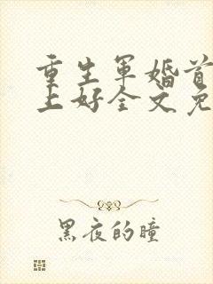 重生军婚首长早上好全文免费阅读