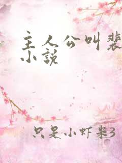 主人公叫裴欢的小说