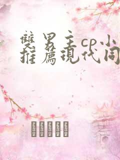 双男主cp小说推荐现代同人文