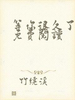 等你很久了小说免费阅读