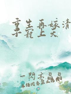 重生再嫁清冷世子宠上天