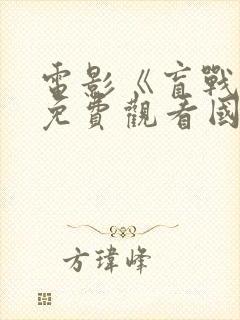 电影《盲战》2免费观看国语