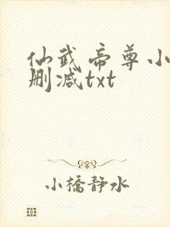 仙武帝尊小说无删减txt