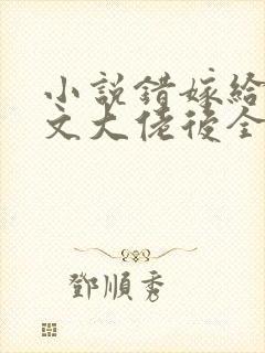 小说错嫁给年代文大佬后全本阅读