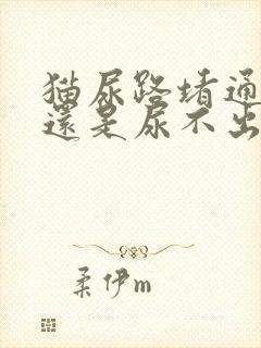 猫尿路堵通过后还是尿不出来一次一滴