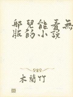 哪儿能看无删减版的小说