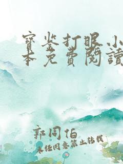 宝鉴打眼小说全本免费阅读