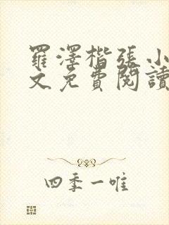 罗泽楷张小丽全文免费阅读笔趣阁