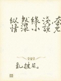 纵然缘浅,奈何情深小说免费阅读