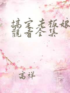 搞定老板娘免费观看全集