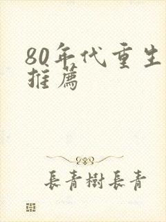80年代重生文推荐