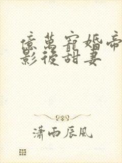 亿万宠婚帝少的影后甜妻