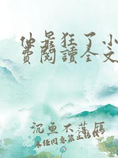 他最狂了小说免费阅读全文