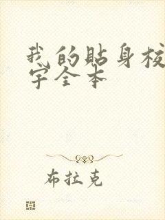 我的贴身校花唐宇全本