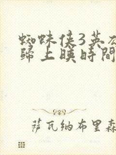 蜘蛛侠3英雄无归上映时间