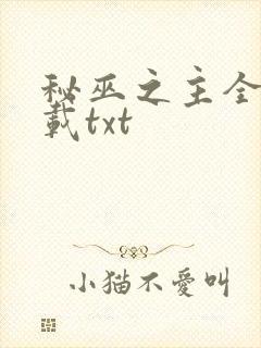 秘巫之主全本下载txt