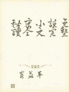 秘密小说免费阅读全文完整版