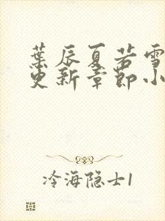 叶辰夏若雪最新更新章节小说免费阅读