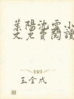 叶阳沈雪小说全文免费阅读最新章节更新