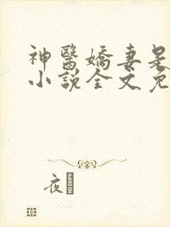神医娇妻是大佬小说全文免费阅读
