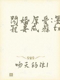 闪婚厚爱:墨少宠妻成瘾 txt