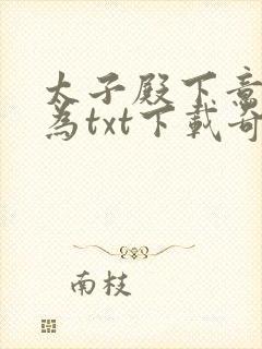 太子殿下意欲何为txt下载奇书网