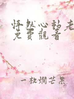 怦然心动老板娘免费观看