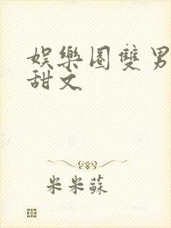 娱乐圈双男主文甜文