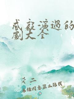 成毅演过的电视剧大全