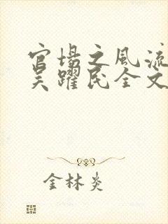 官场之风流医少吴跃民全文阅读