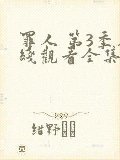 罪人 第3季在线观看全集免费播放