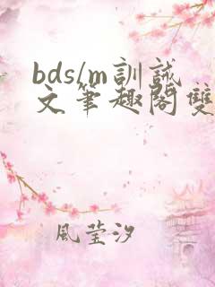 bds/m训诫文笔趣阁双男主