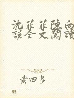 沈菲菲陈向斌小说全文阅读最新章节