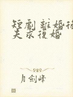 短剧 离婚后前夫求复婚