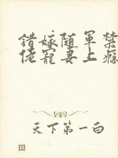 错嫁随军禁欲大佬宠妻上瘾笔趣阁